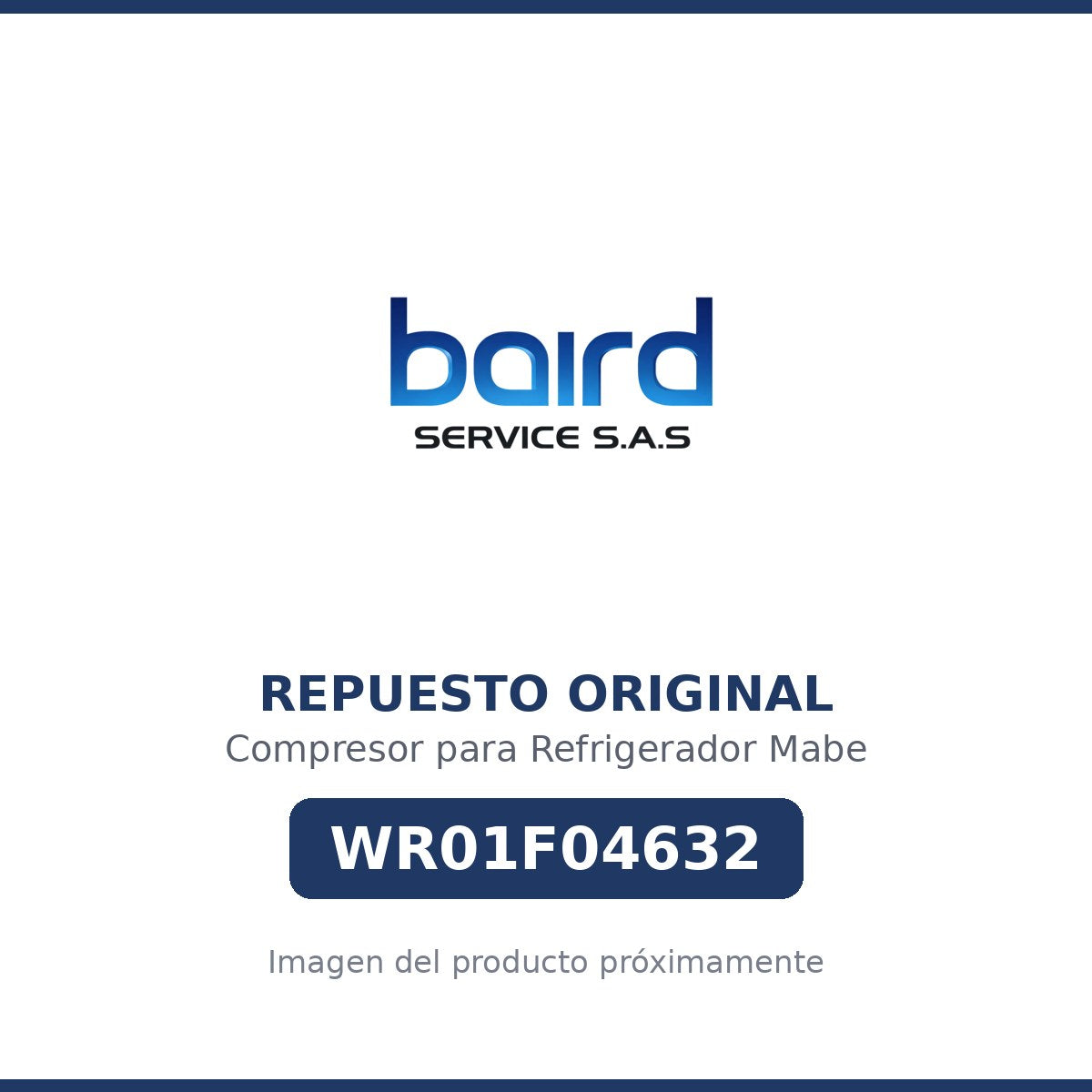 Compresor para Refrigerador Mabe - WR01F04632 - Parte WR01F04632 MABE - Vista principal repuesto original