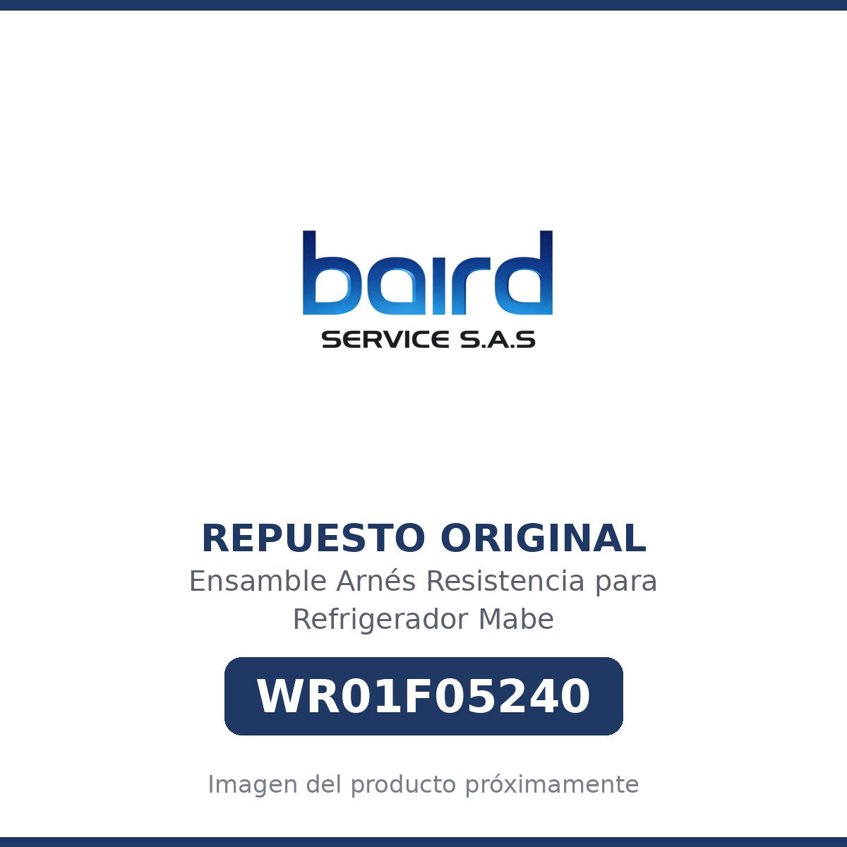 Ensamble Arnés Resistencia para Refrigerador Mabe - WR01F05240 - Parte WR01F05240 MABE - Vista principal repuesto original