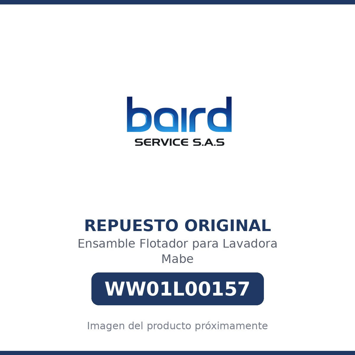 Ensamble Flotador para Lavadora Mabe - WW01L00157 - Parte WW01L00157 MABE - Vista principal repuesto original