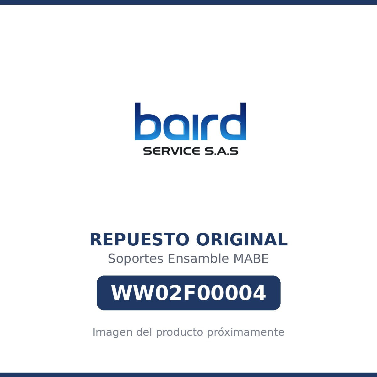 Soportes Ensamble MABE - WW02F00004 - Parte WW02F00004 MABE - Vista principal repuesto original