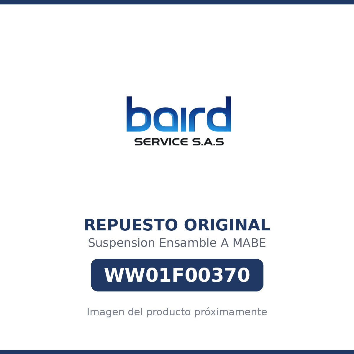 Suspension Ensamble A MABE - WW01F00370 - Parte WW01F00370 MABE - Vista principal repuesto original