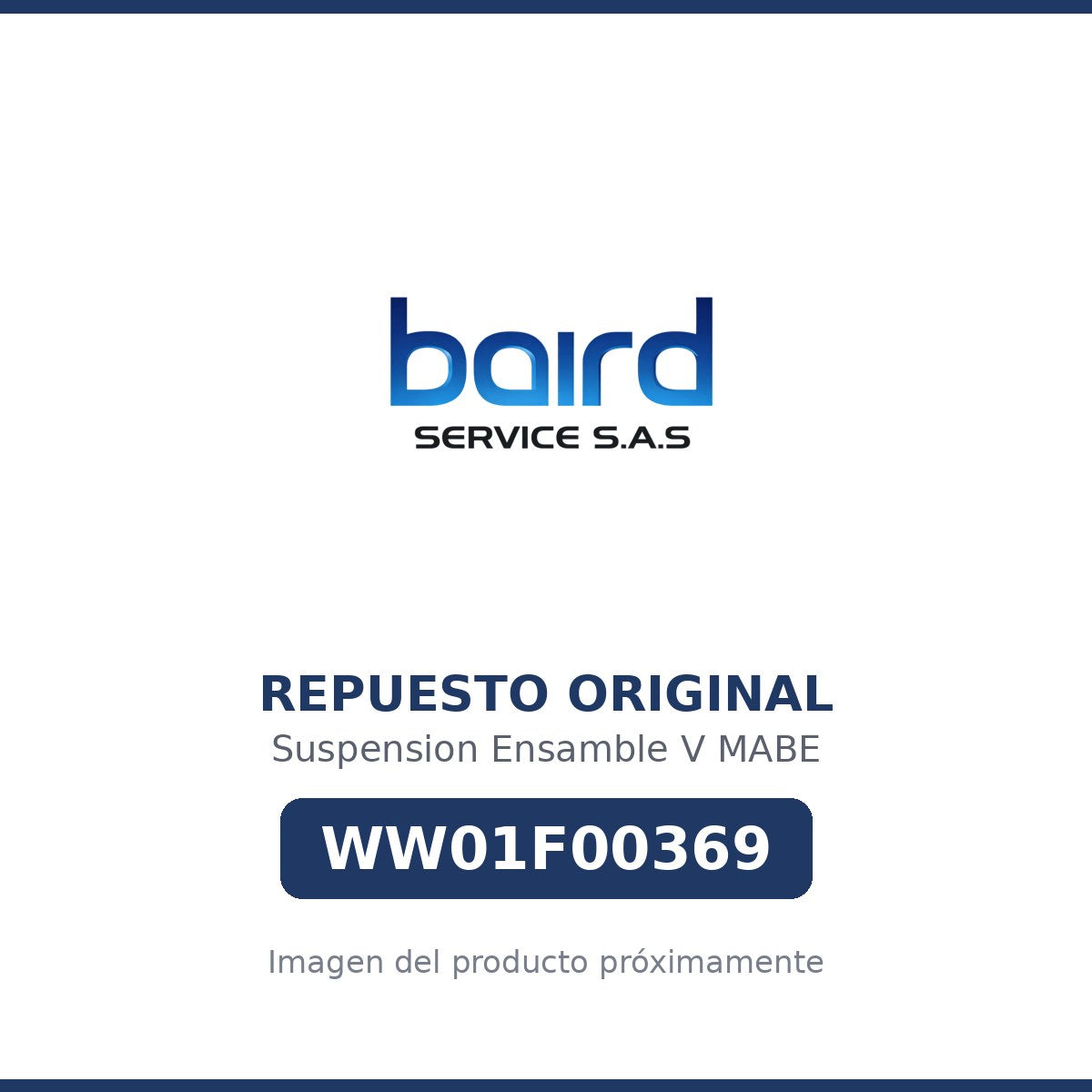 Suspension Ensamble V MABE - WW01F00369 - Parte WW01F00369 MABE - Vista principal repuesto original