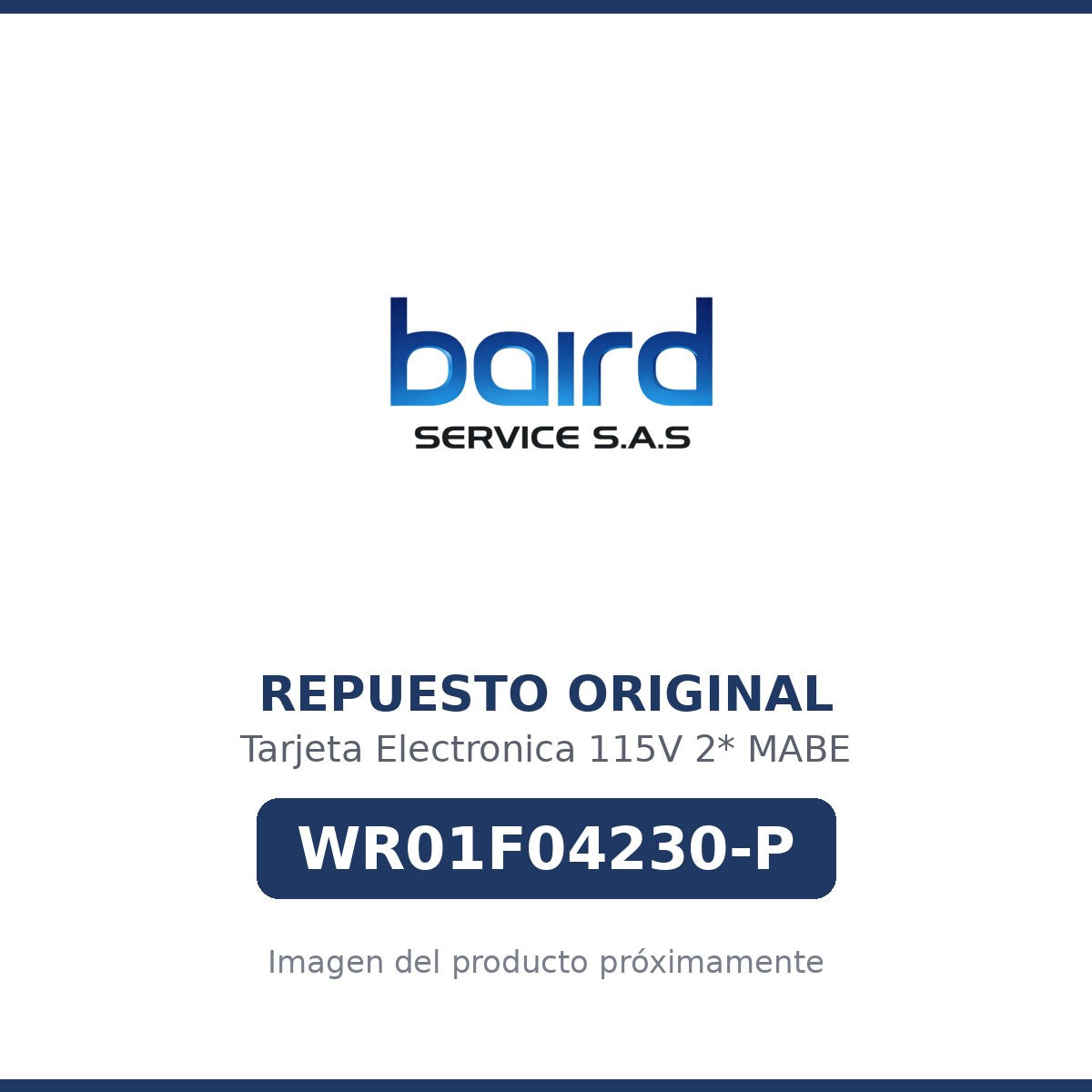 Tarjeta Electronica 115V 2* MABE - WR01F04230-P - Parte WR01F04230-P MABE - Vista principal repuesto original