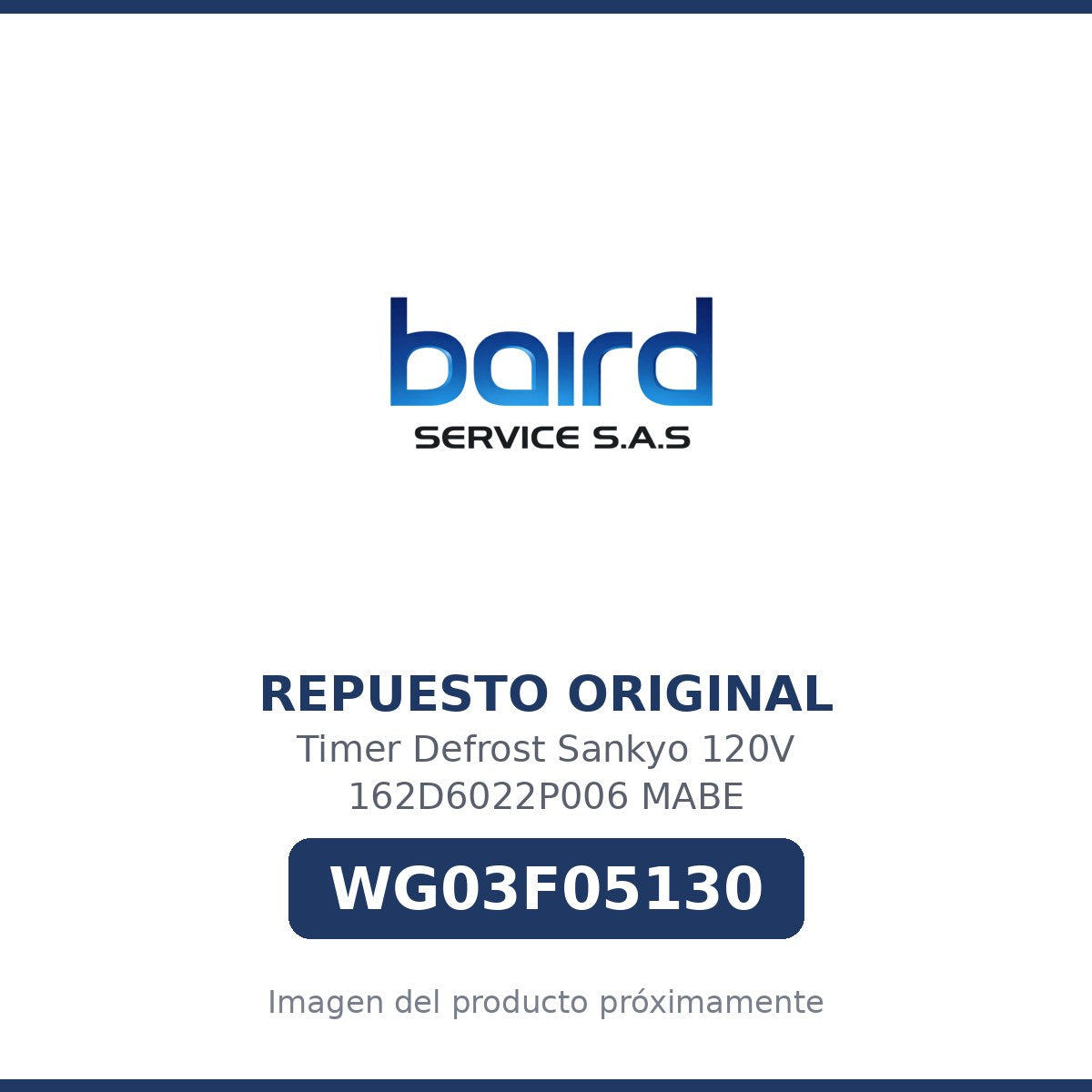 Timer Defrost Sankyo 120V 162D6022P006 MABE - WG03F05130 - Parte WG03F05130 MABE - Vista principal repuesto original