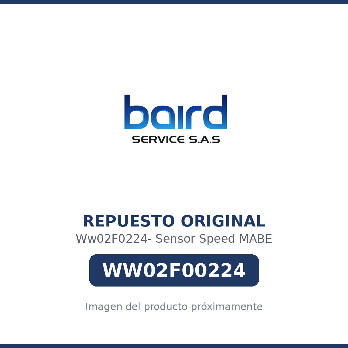 Ww02F0224- Sensor Speed MABE - WW02F00224 - Parte WW02F00224 MABE - Vista principal repuesto original